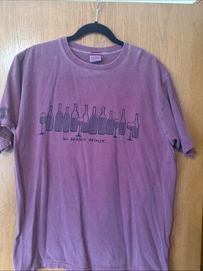 Men's Washed Plum Graphic T-Shirt - So Many Wines